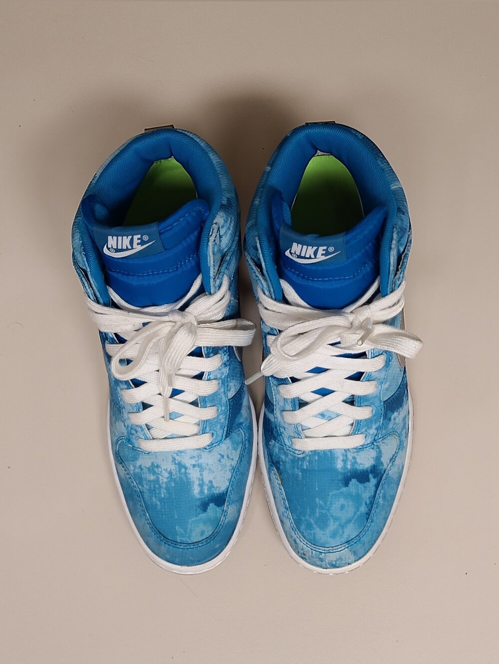 Nike Dunk Sky Hi Clearwater print casual wedge skateboard sneakers size 8 - Picture 4 of 9